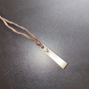 American Eagle leather pendant bottle opener necklace